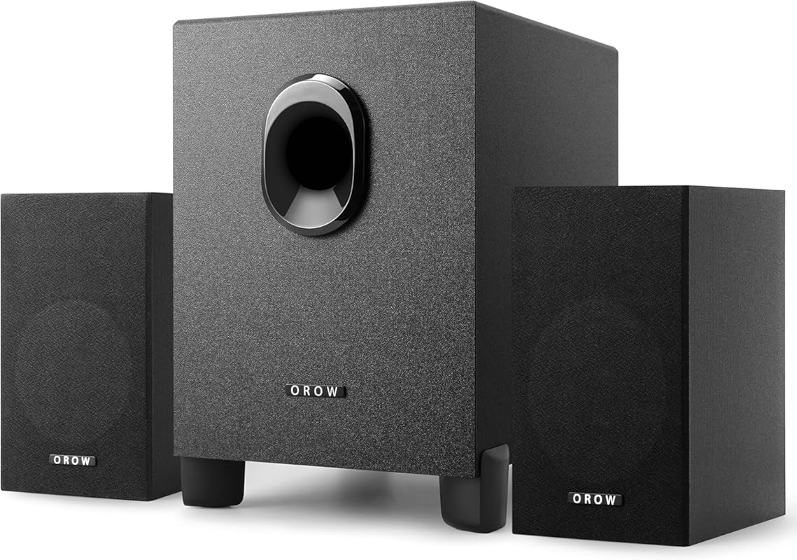 OROROWO S211 USB‑Powered 2.1 Multimedia Speakers with Subwoofer, 16W O