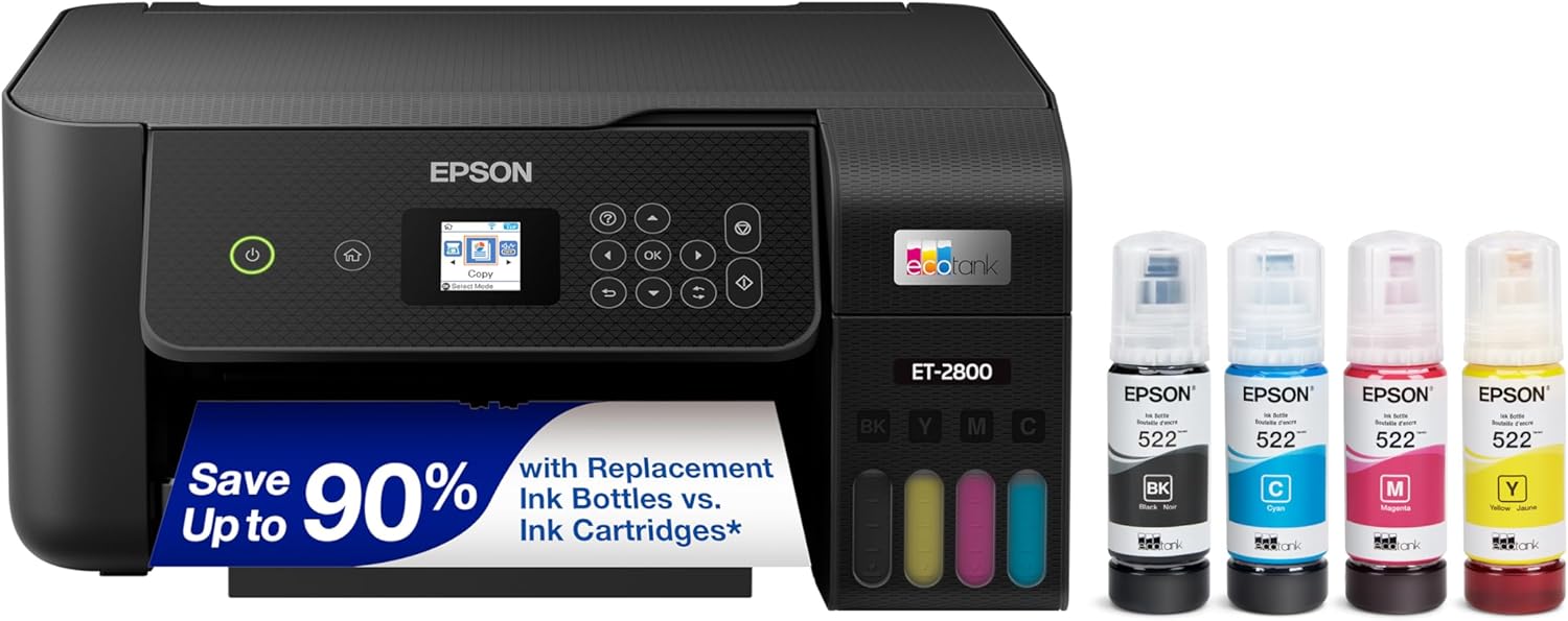 Epson EcoTank ET‑2800 Wireless Color All‑in‑One