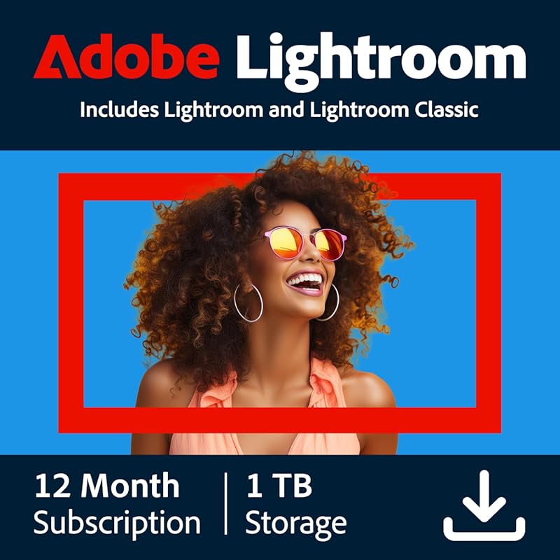 Adobe Lightroom 1TB – AI‑Assisted Photo Editing Cloud Storage, 12‑Mont