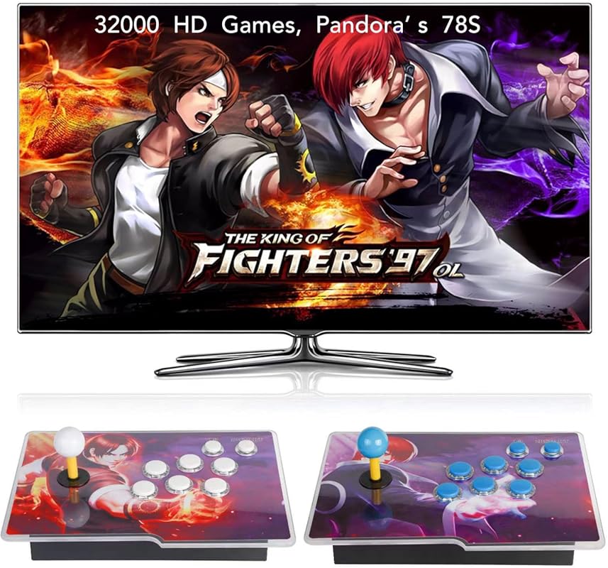 FVBADE 78S Pandora Box Retro Arcade Console – 32,000 Games, Dual Host 