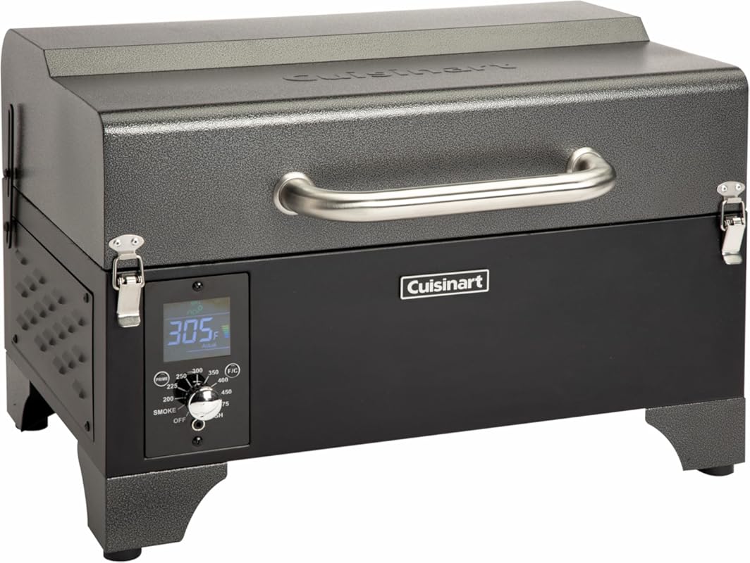 Cuisinart 8‑in‑1 Portable Wood Pellet Grill & Smoker – Compact RV, Tai