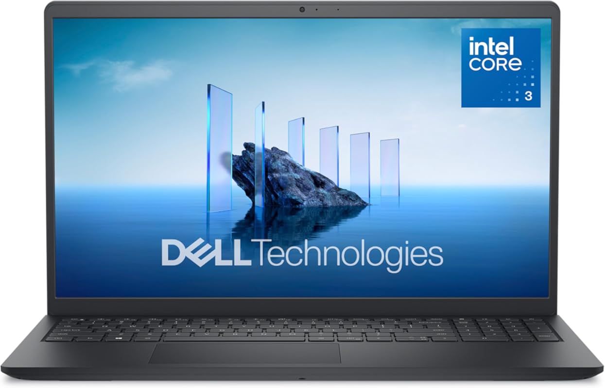 Dell 15.6” Carbon Black Laptop DC15250, Intel Core i3‑100U, 8 GB DDR4