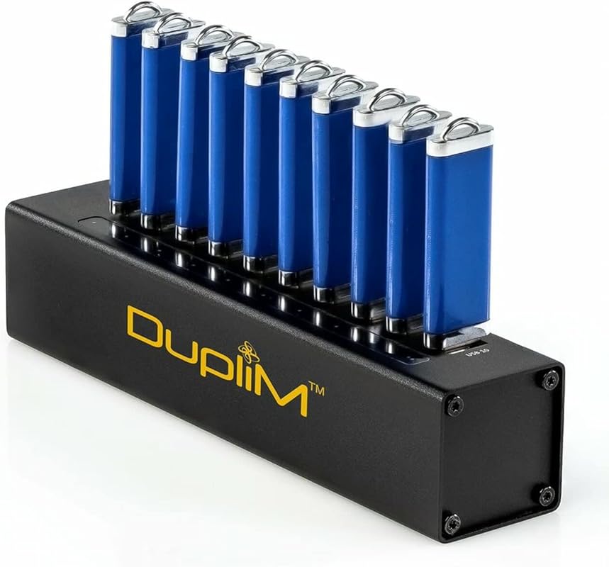 DupliM Mini USB Flash Media Duplicator – 1‑to‑10 Thumb Drive Cloner an