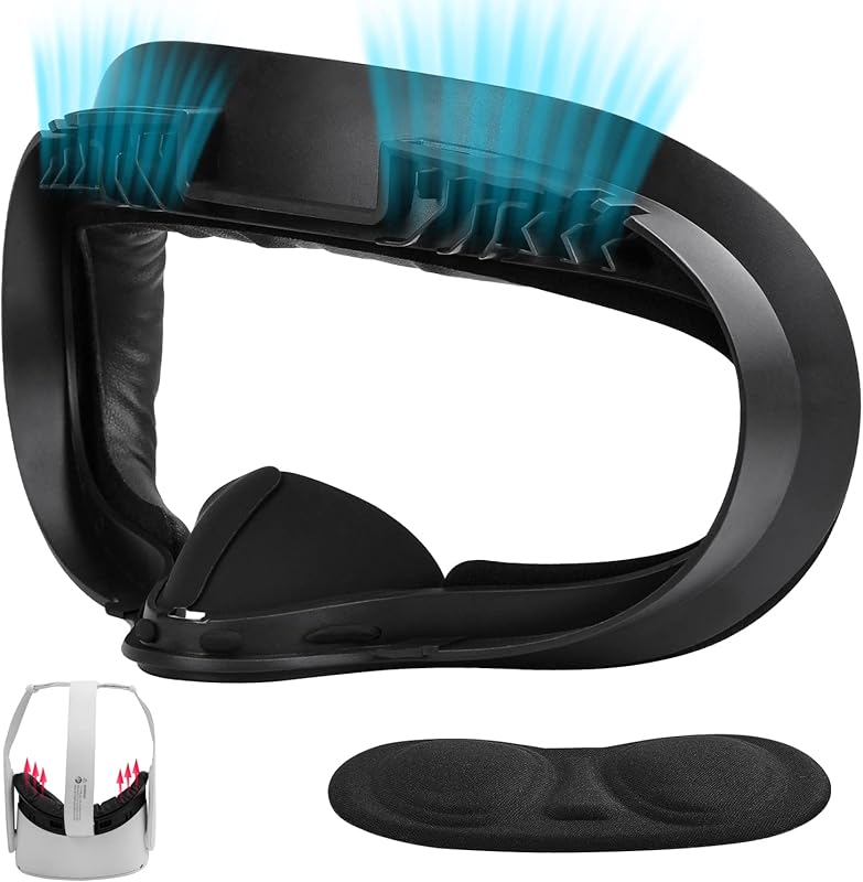 VR Facial Interface and Foam Replacement Set for Meta Quest 2 with ant