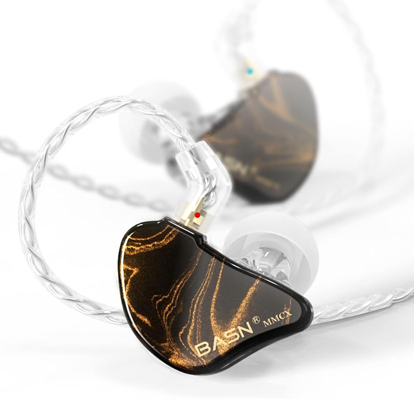 BASN MMCX In‑Ear Monitor Headphones, Triple Driver IEM with Two Detach