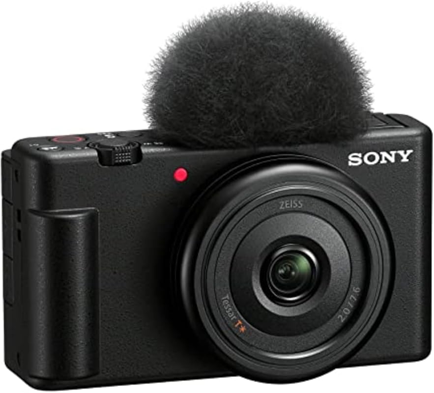 Sony ZV‑1F Vlog Camera – Compact Content Creator Cam, Flip‑Out Screen,