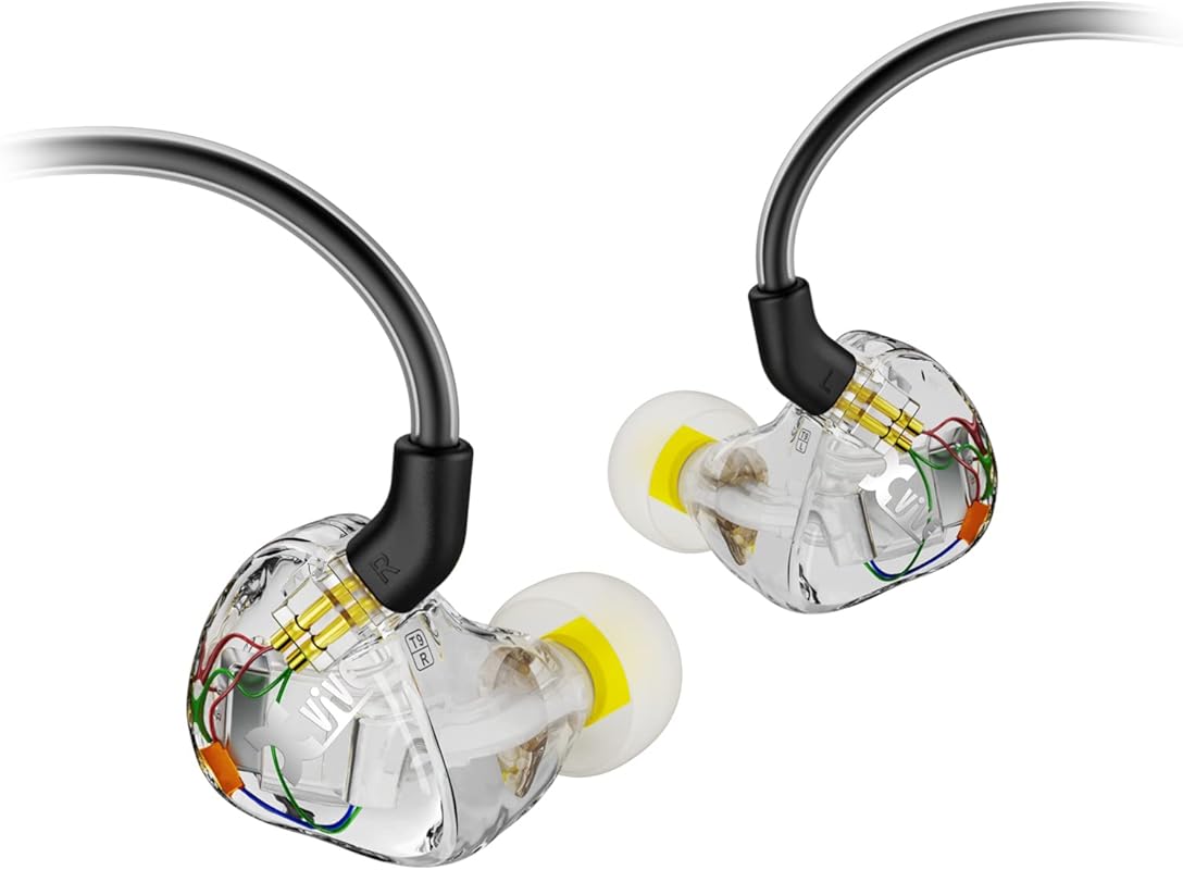 Xvive T9 Dual Knowles BA Driver In‑Ear Monitor Headphones for Studio, 