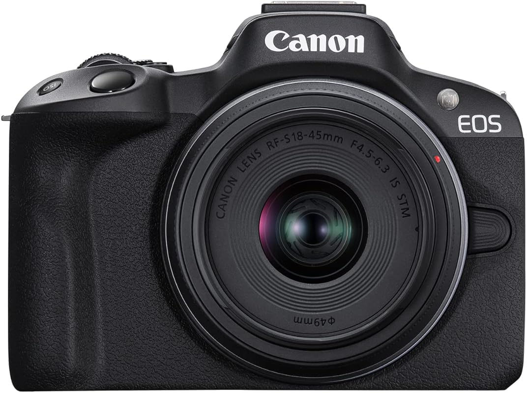 Canon EOS R50 Camera with RF‑S18‑45mm f/4.5‑6.3 STM Lens – 24.2MP sens