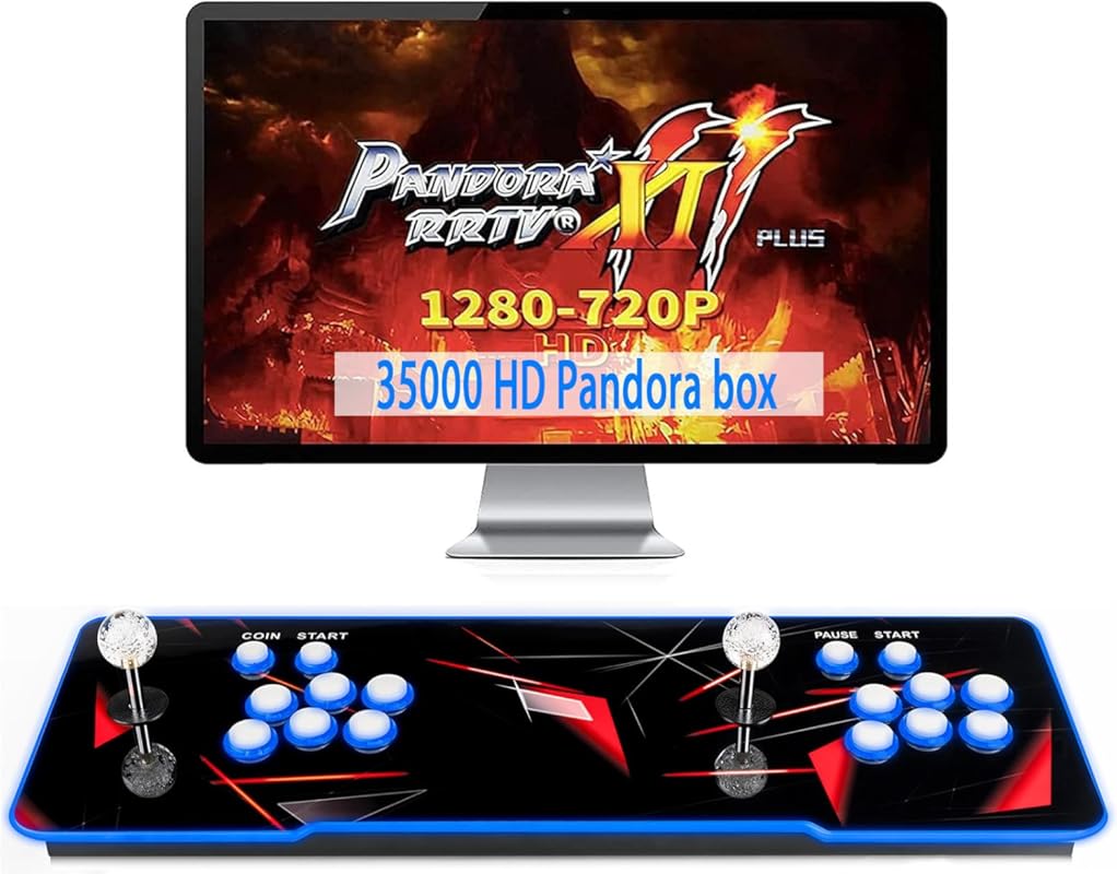 Pandora Box 70S Arcade Console – 35,000 Games, Dual Stick, 3D, 12