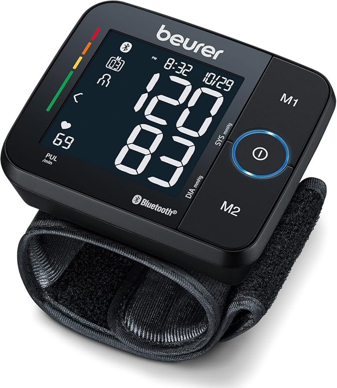 Beurer BC54 Wrist Blood Pressure Monitor with Bluetooth, Irregular Hea