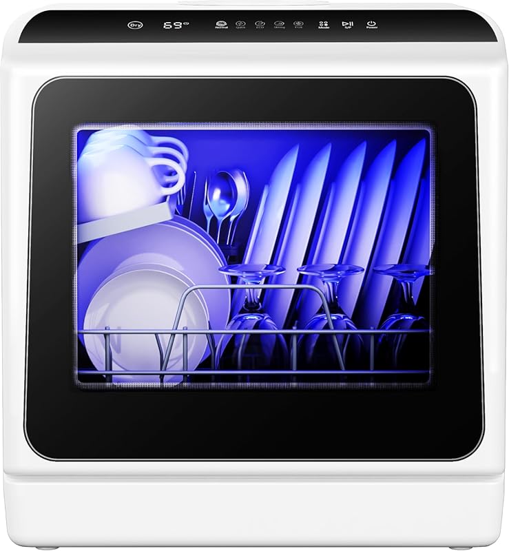 EUHOMY 6‑Program Portable Countertop Dishwasher