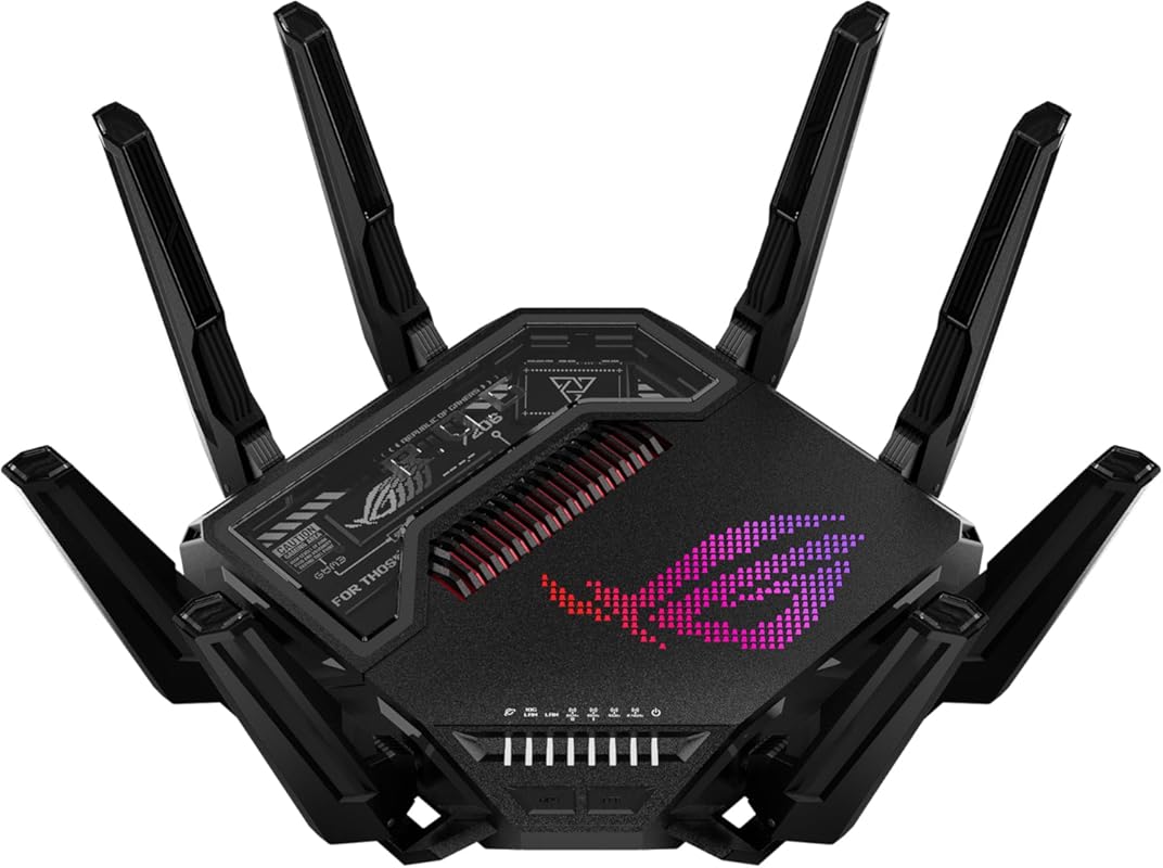 ASUS ROG Rapture GT‑BE98 PRO Quad‑Band Wi‑Fi 7 Gaming Router, 320 MHz,