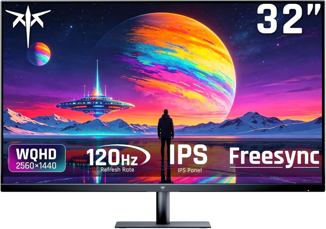 KTC H32T13 32‑Inch 2K IPS Monitor, 120Hz QHD, Ultra‑Thin Bezels, HDR10