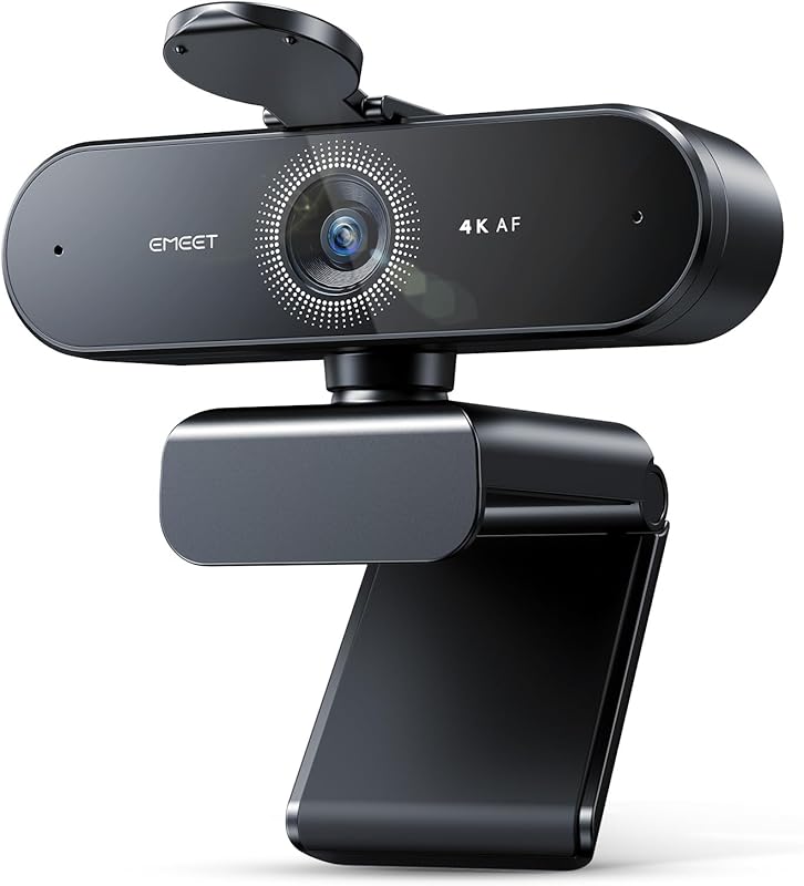 EMEET NOVA Ultra‑4K Webcam for PC with PDAF Autofocus, Dual Omni‑Mics, 73° FOV, Auto Light Correction, USB‑A, Privacy Cover – Ideal for Business Meetings & Live Streaming