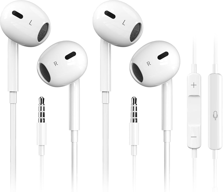 Antool Ultra‑Clear Call Wired Earbuds with Mic, Noise‑Free 3.5mm, Comp