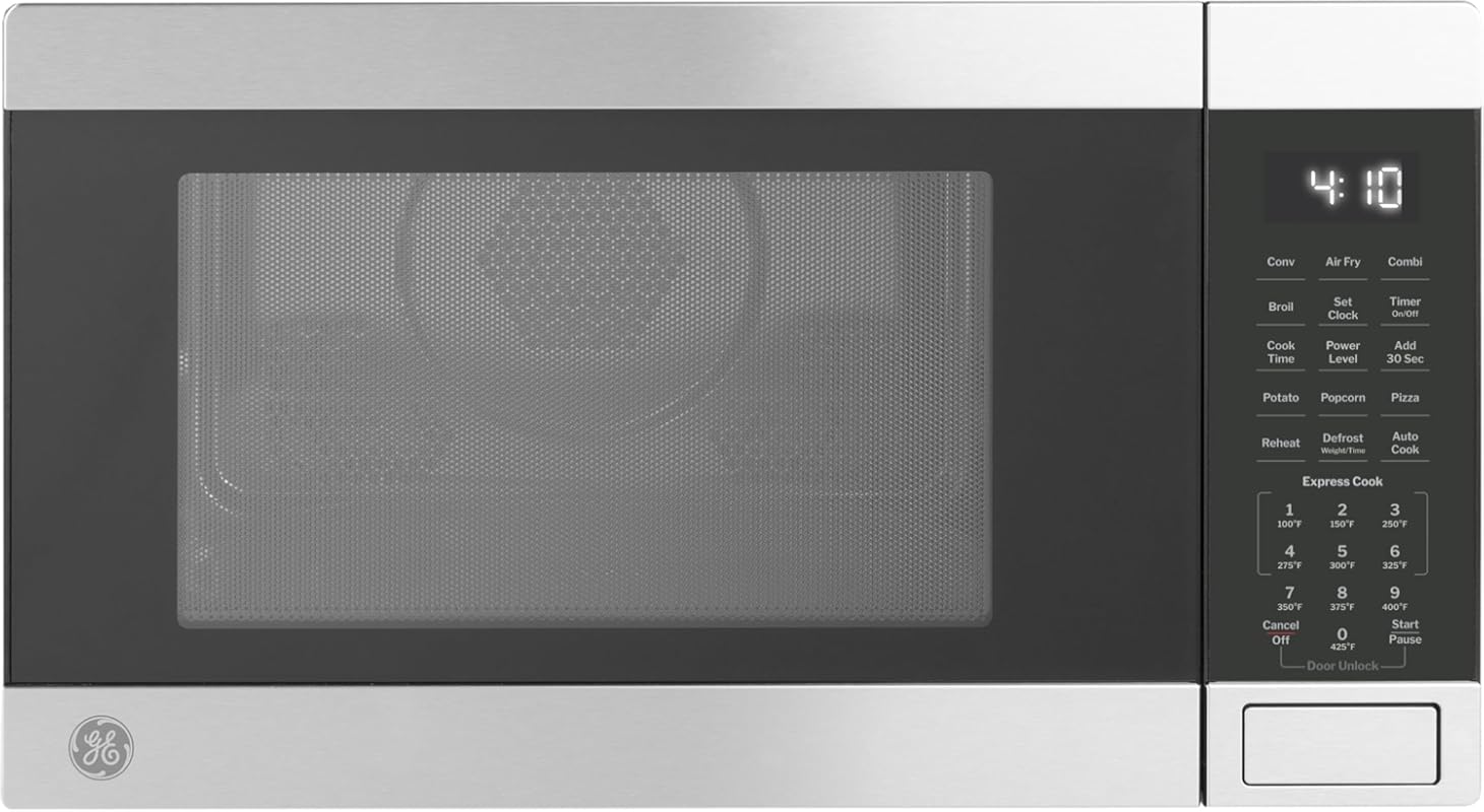 GE 4‑in‑1 Countertop Microwave Oven, 1.0 cu ft, 1050W Convection with 