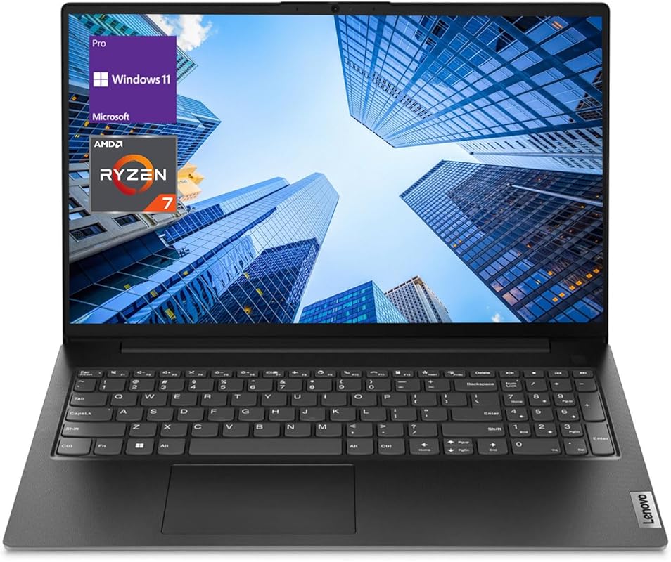 Lenovo V15 Laptop, 15.6 FHD, AMD Ryzen 7 7730U, 40GB RAM, 1TB SSD