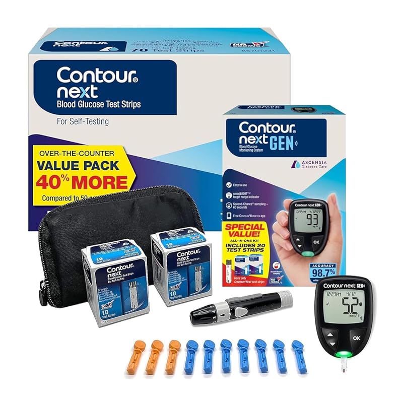 Ascensia Contour Next Gen All‑In‑One Diabetes Kit with Monitor and 90