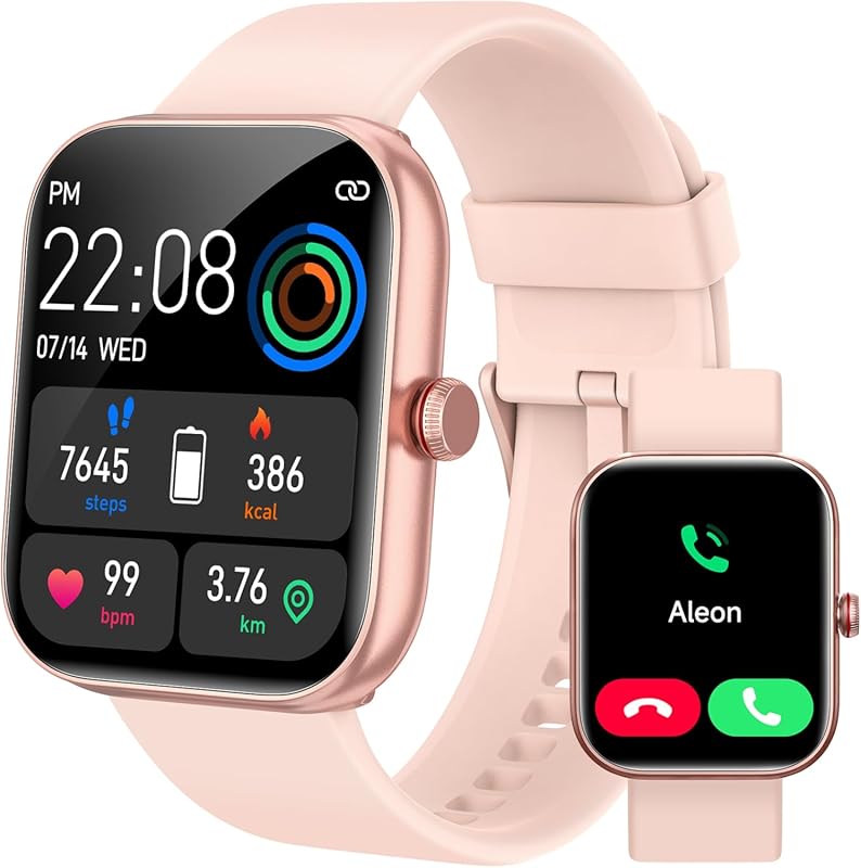 Women’s 1.91” HD Smartwatch for iPhone & Android, Bluetooth Call, Buil