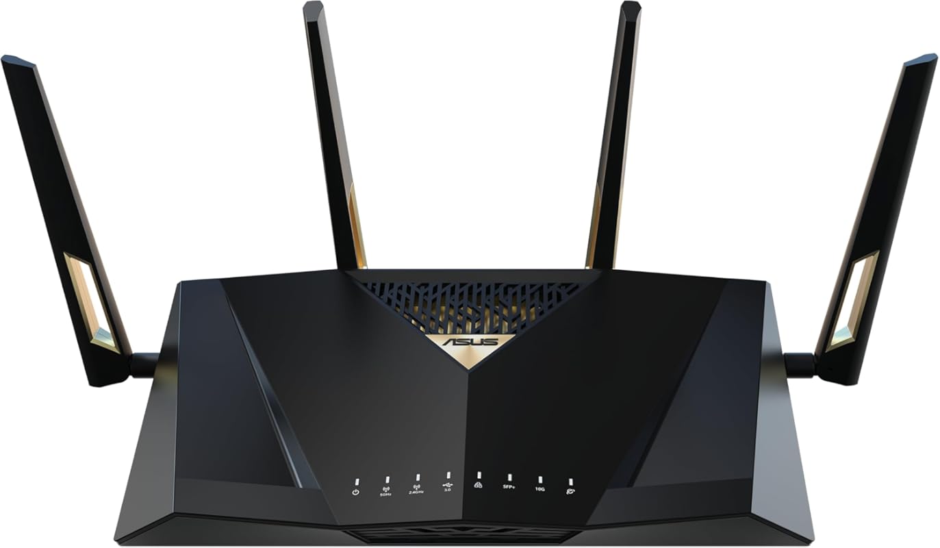 ASUS RT‑BE88U Dual‑Band Wi‑Fi 7 Router, AiMesh, 4 × 2.5 Gbps, 2 × 10 G