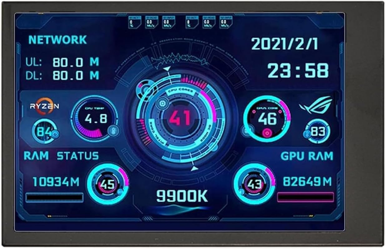 Flylin 3.5″ IPS USB Mini Screen – Type‑C Sub‑Screen for CPU Temperatur