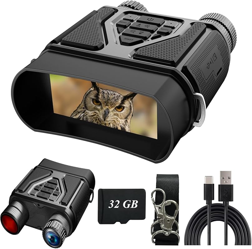 Night Vision Goggles for Adults, 8× Zoom, 4000mAh Rechargeable Battery