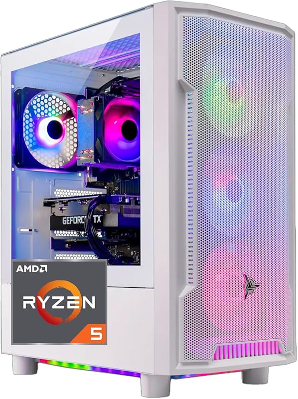 Skytech Archangel Gaming Desktop – Ryzen 5 5500 (3.6‑4.2 GHz), NVIDIA RTX 3050 6 GB, 1 TB SSD, 16 GB DDR4‑3200 RAM, 650 W Gold PSU, Wi‑Fi, Windows 11 Home