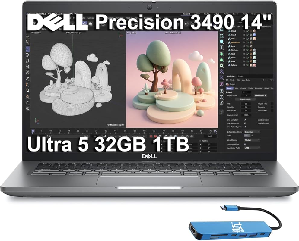 Dell Precision 3490 Mobile Workstation AI Laptop 14‑inch FHD, Intel i7