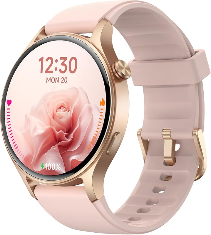 Fitpolo Women’s 1.3” AMOLED Smartwatch, Touchscreen Fitness Tracker, C