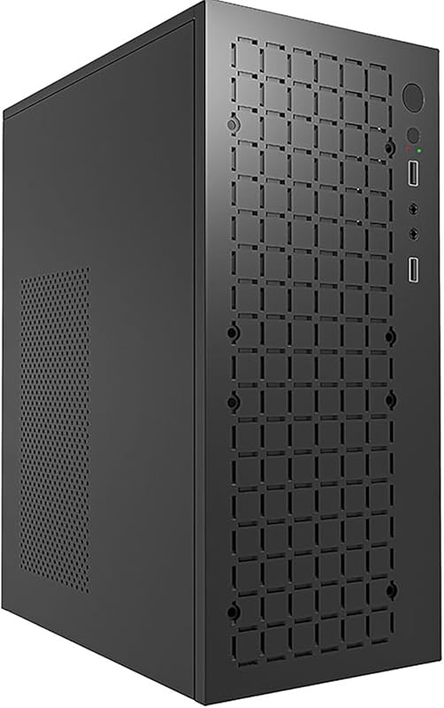 Ultra‑Thin Micro ATX PC Case, 0.6 mm Shell, High Airflow Mini MATX/ITX Desktop, USB 2.0, Supports MATX/ITX Motherboards – Black, No Fans