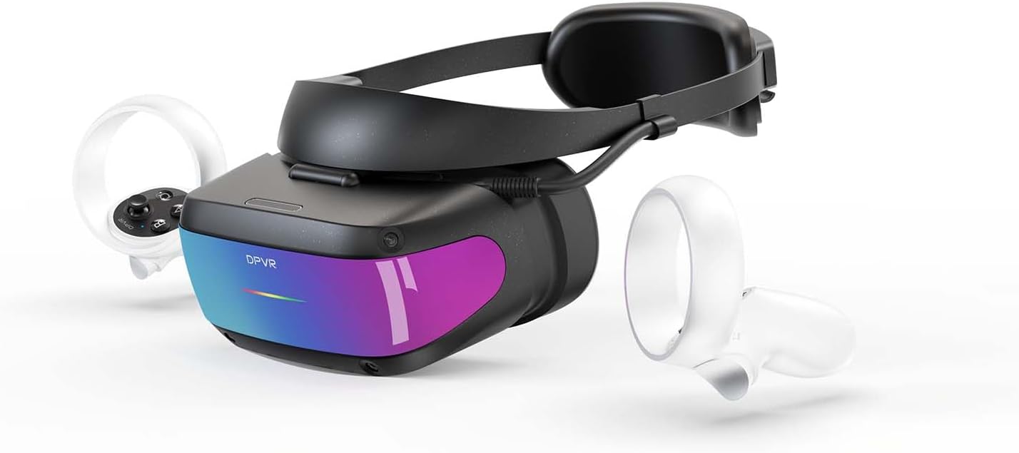 DPVR E4 PCVR Headset with Controller, SteamVR Compatible, High‑Resolut