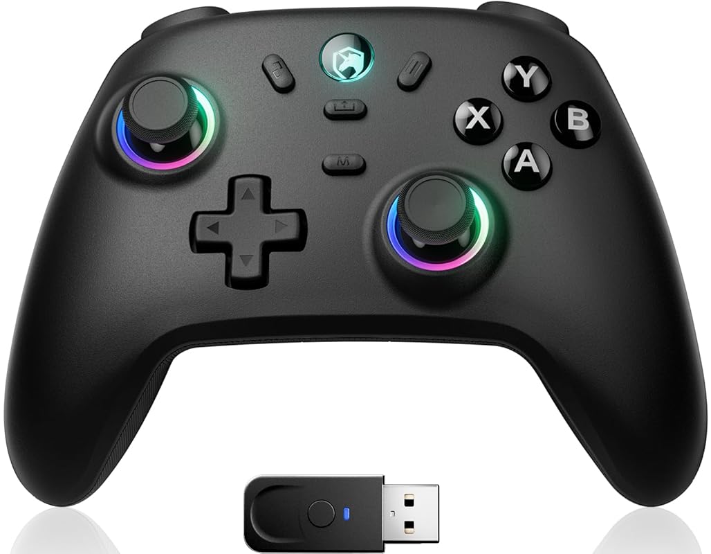 ECHTPower Wireless PC Gaming Controller with Hall‑Effect joystick, 2.4