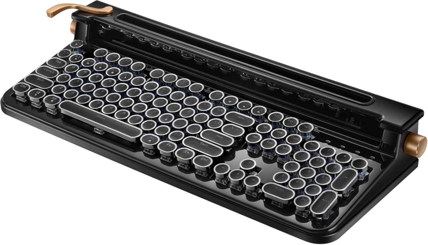 FINEDAY Keyboard 2.0 Plus Wireless 2.4G & Bluetooth, 104 Blue Switch K