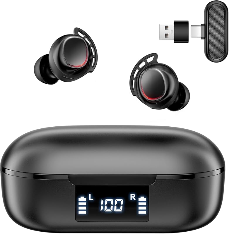 IAMJOY Wireless Gaming Earbuds, 20 ms Low‑Latency, Mic, 2.4 GHz & Blue