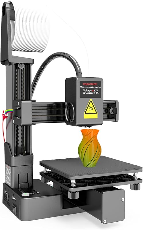 Portable Compact FDM 3D Printer, Removable Build Plate, PLA/TPU Compatible, 0.4 mm Nozzle, 100³ mm Volume, Beginner‑Friendly Design