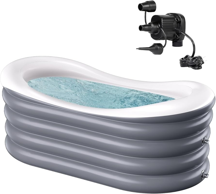 BINYUAN Inflatable Bathtub for Adults – Portable Collapsible Spa