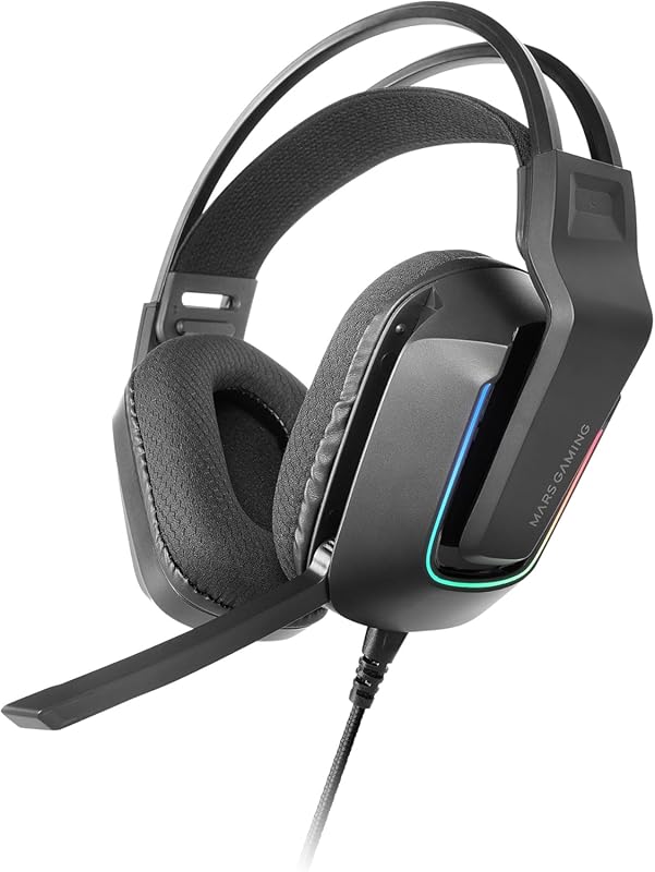 Mars Gaming MH‑Strike FRGB Gaming Headset – 50 mm Neodymium Drivers, F