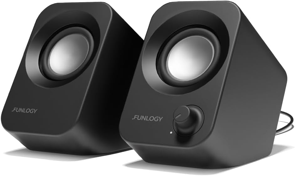 FUNLOGY 14W USB‑Powered Stereo PC Speakers