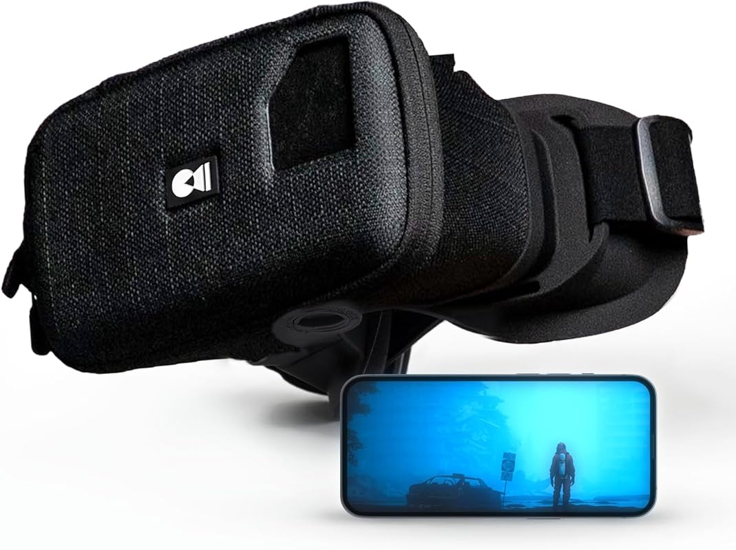 MagiMask Phone VR Headset, Unibody Lens, HD FPV Monitor, Works with Al