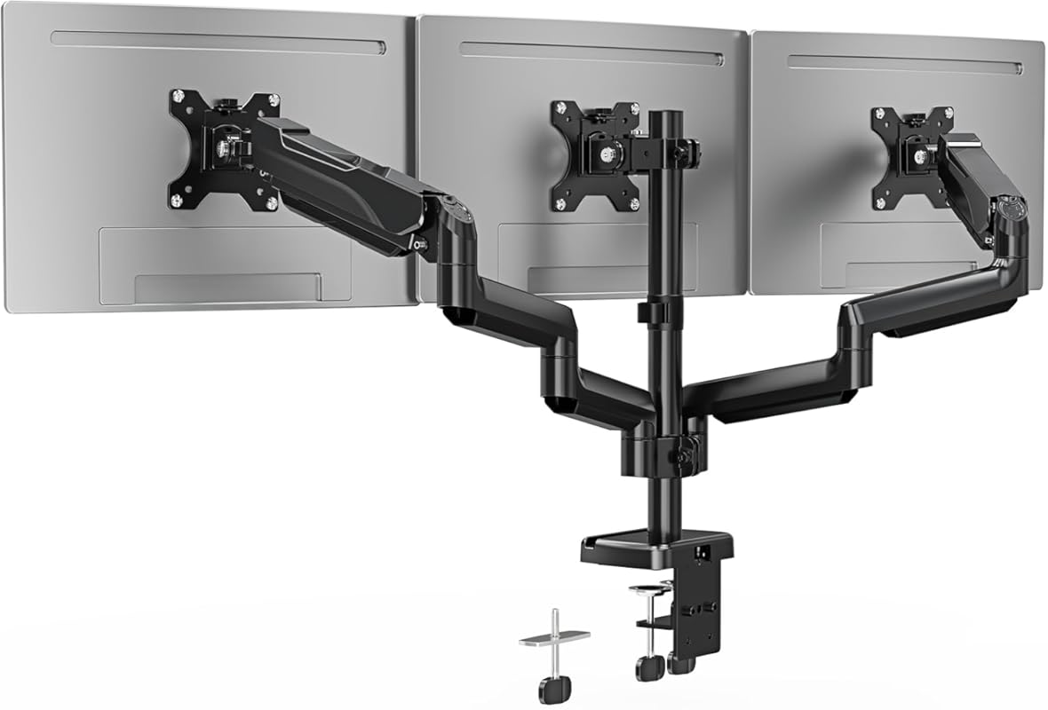 Triple Monitor Desk Mount – Heavy‑Duty VESA Stand