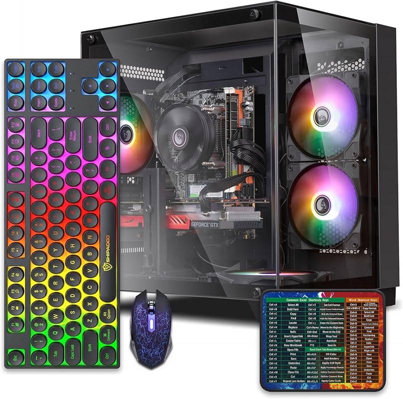 Prebuilt Gaming Desktop with Intel i5 3.2‑3.6 GHz, RX550 4 GB GDDR5, 1