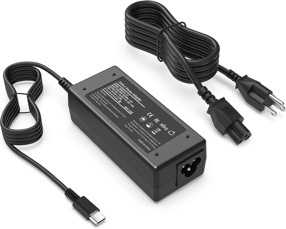 Universal 65W USB‑C Laptop Charger for HP, Chromebook, Lenovo, Dell, A