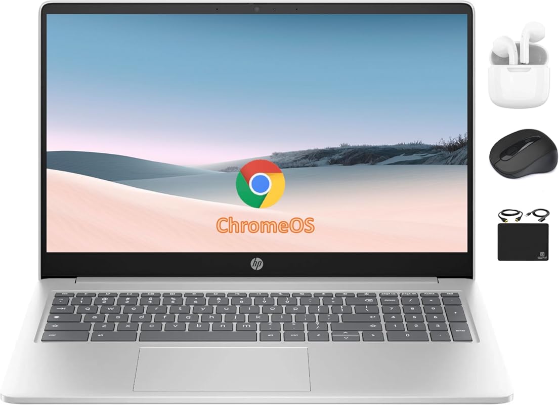 HP Chromebook 15.6” HD – Quad‑Core Intel N200, 8 GB RAM, 320 GB Storag