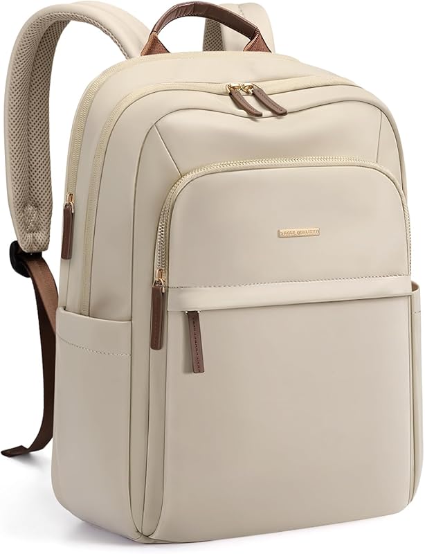 Women’s 16″ Travel Backpack, Apricot Carry‑On Weekender with Multi‑Lay