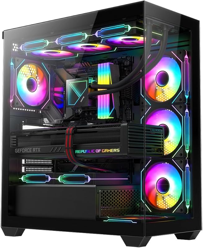 RUIX OV603 ATX Mid‑Tower PC Case – High‑Airflow Gaming Chassis with 4 