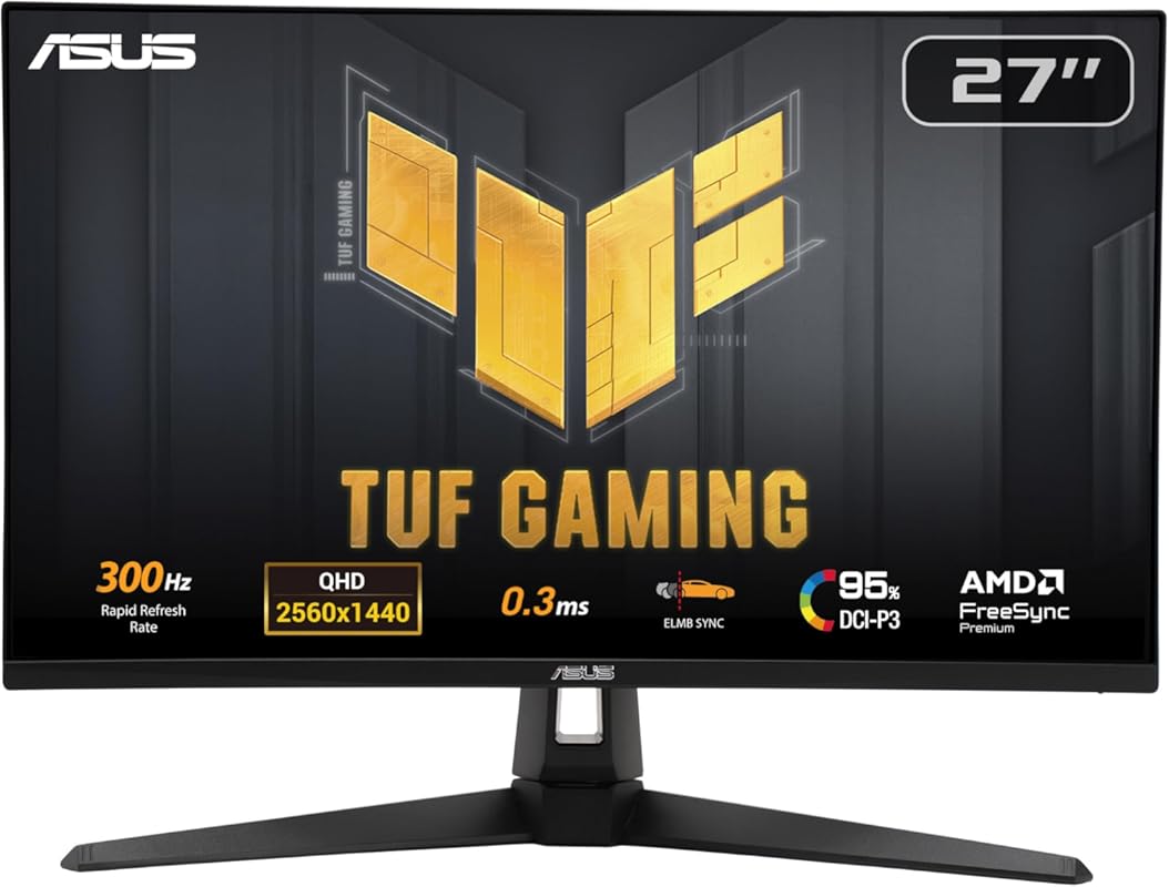 ASUS TUF Gaming 27” VG27AQM5A – QHD 2560×1440, 300 Hz Fast IPS, 0.3 ms