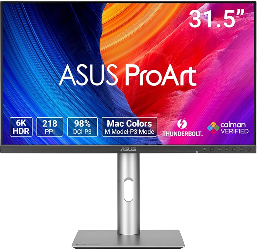 ASUS ProArt PA32QCV 32‑Inch 6K Professional Monitor – 98% DCI‑P3, IPS,