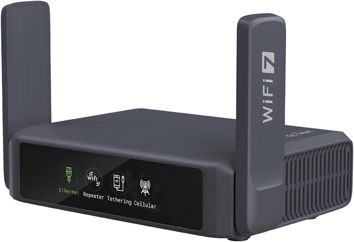 GL.iNet Slate 7 GL‑BE3600 Portable Travel Router – Dual‑Band Wi‑Fi 7