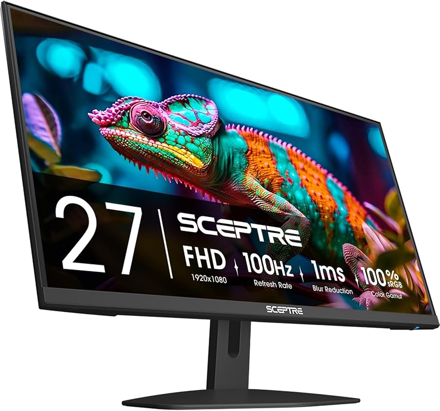 Sceptre E275W‑FW100T 27‑Inch Gaming Monitor – 1080p FHD, 100Hz, 1ms, 1
