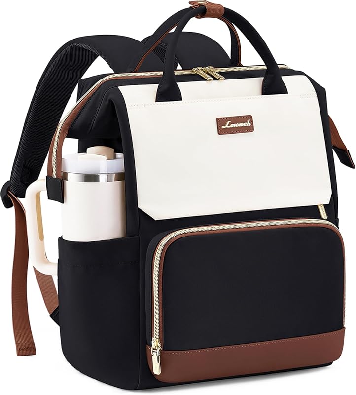 LOVEVOOK Women’s 15.6″ Laptop Backpack with Giant Tumbler Holder Pocke
